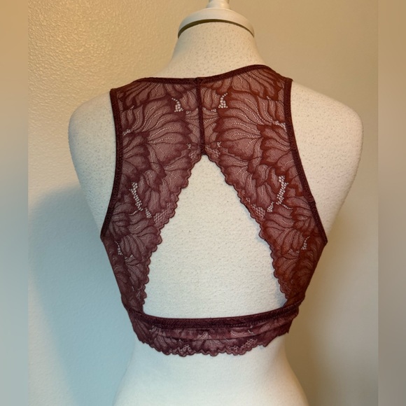Auden NWOT Sexy Boho Racerback Wireless Removeable Pad Lace Intimate Bralette L - Picture 4 of 13